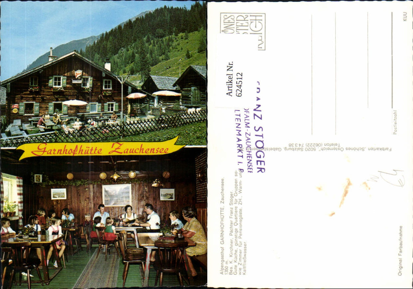 624512,Mehrbild Ak Altenmarkt im Pongau Zauchensee Alpengasthof Garnhofhütte