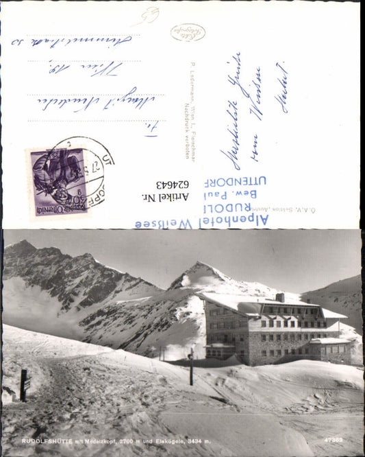 624643,Foto Ak Uttendorf Rudolfshütte Medelzkopf u. Eiskögele Winteransicht