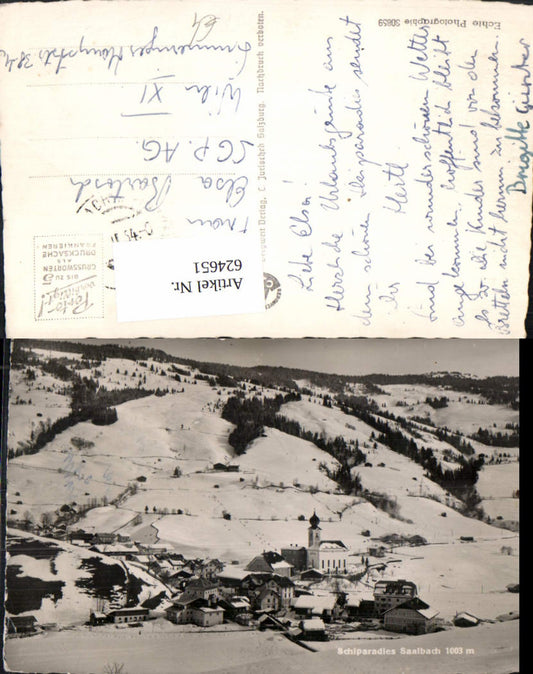 624651,Foto Ak Saalbach Winteransicht Saalbach-Hinterglemm