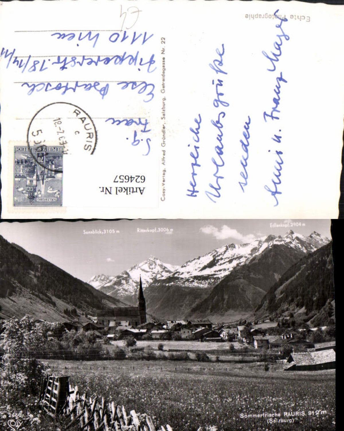 624657,Foto Ak Rauris Ansicht
