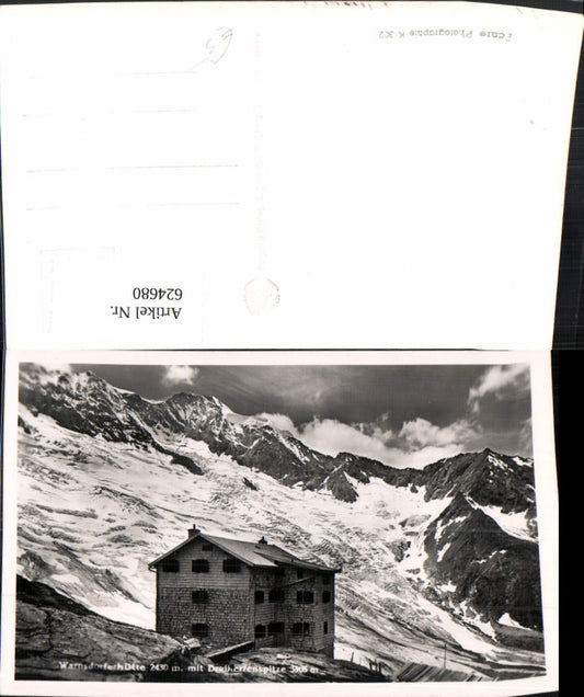 624680,Foto Ak Krimml Warnsdorfer Hütte m. Dreiherrenspitze