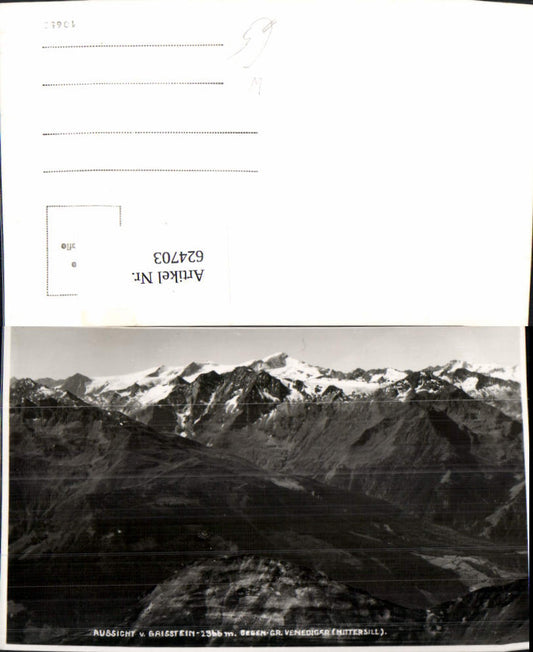 624703,Foto Ak Aussicht v. Gaisstein geg. Gr. Venediger Mittersill