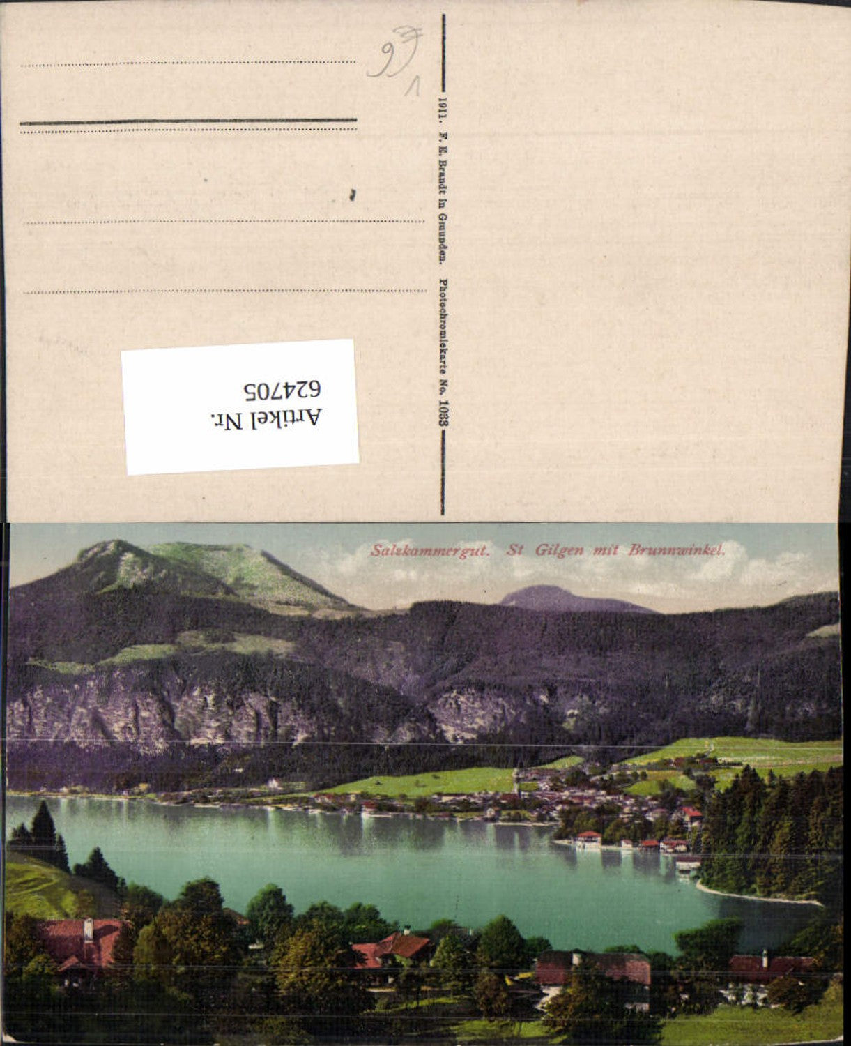 624705,Salzkammergut Sankt Gilgen m. Brunnwinkel pub F. E. Brandt 1033