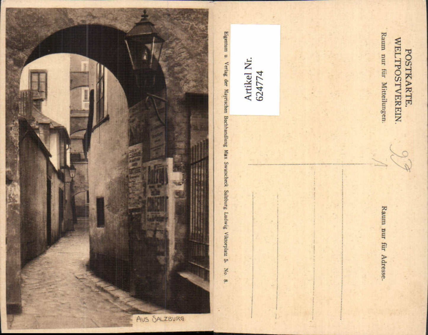 624774, From Salzburg, street motif, pub Max Swatscheck 8