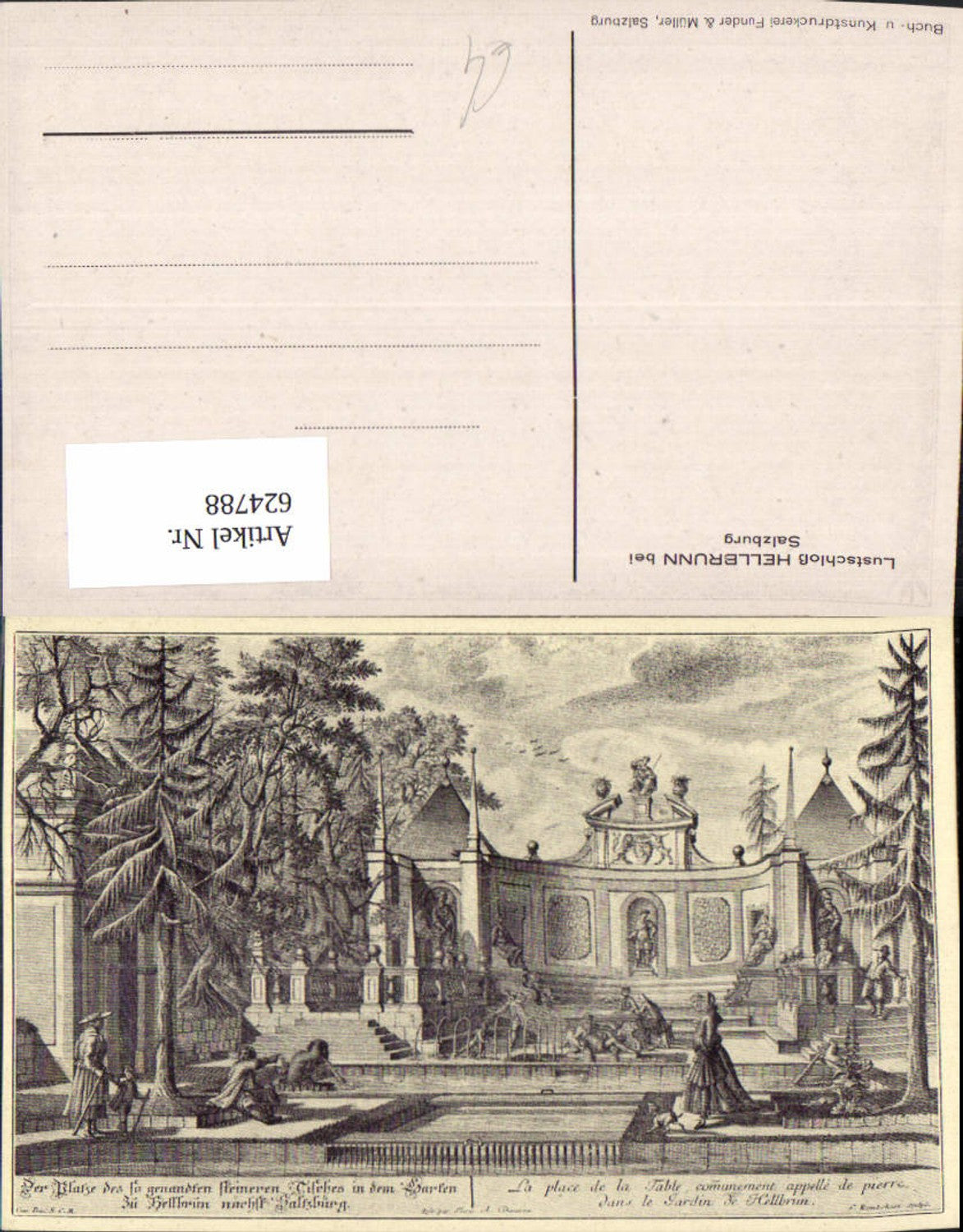 624788, Artist AK Salzburg Hellbrunn Pleasure Palace Table Fountain Fountain