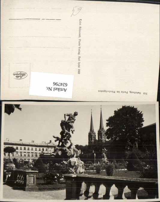 624796, Photo Ak Salzburg, scene in the Mirabell Gardens