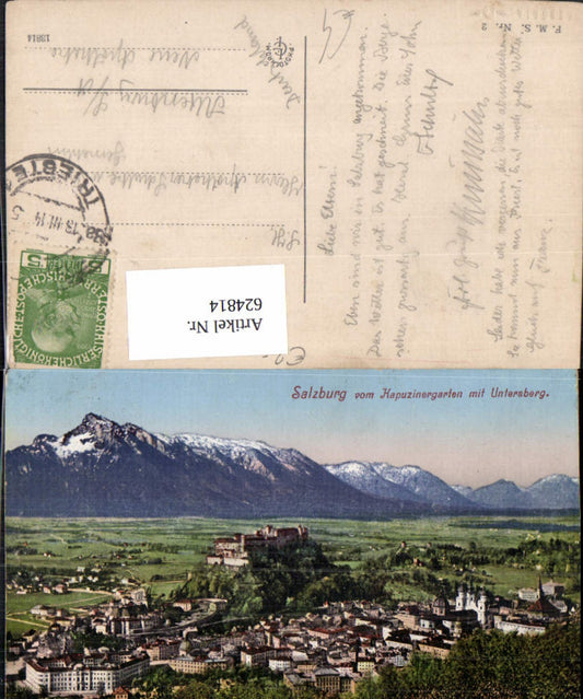 624814, Salzburg from Kapuzinergarten with Untersberg