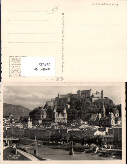 624825, Photo Ak Salzburg Old Town with fortress