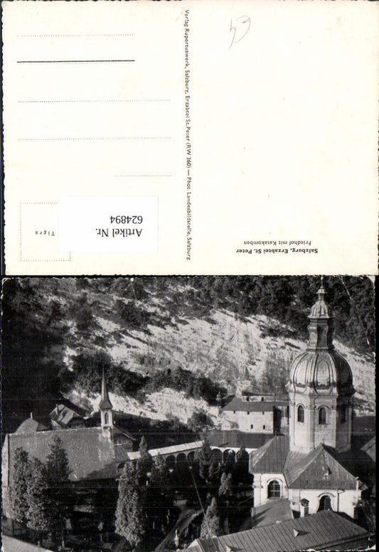 624894, Photo Ak Salzburg Archabbey St. Peter Cemetery with catacombs