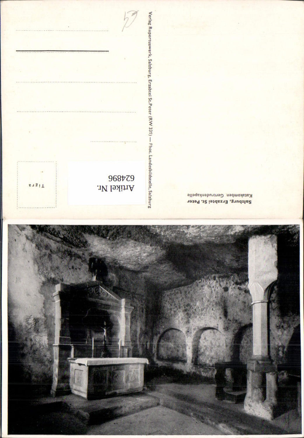 624896, Salzburg Archabbey of St. Peter Catacombs Gertrude Chapel Tomb Crypt