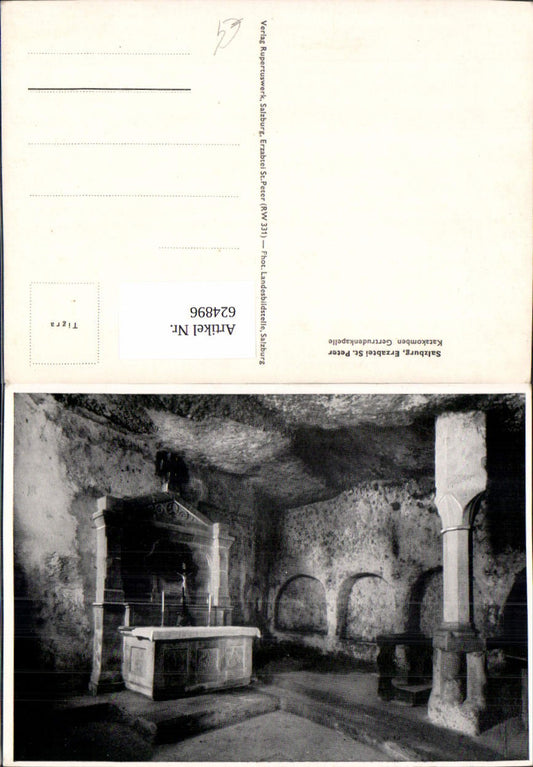 624896, Salzburg Archabbey of St. Peter Catacombs Gertrude Chapel Tomb Crypt
