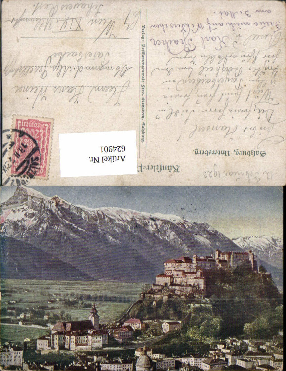624901, Salzburg View of Untersberg with Hohensalzburg Fortress