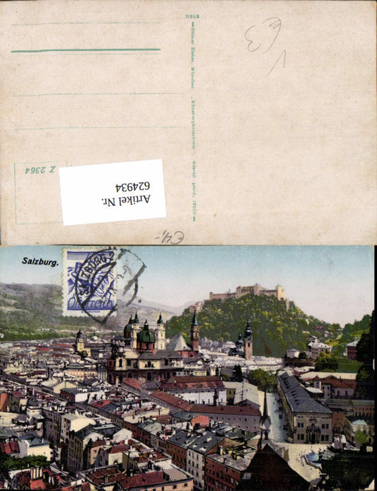 624934, Salzburg view of the old town and fortress, Ottmar Zieher Z 2364