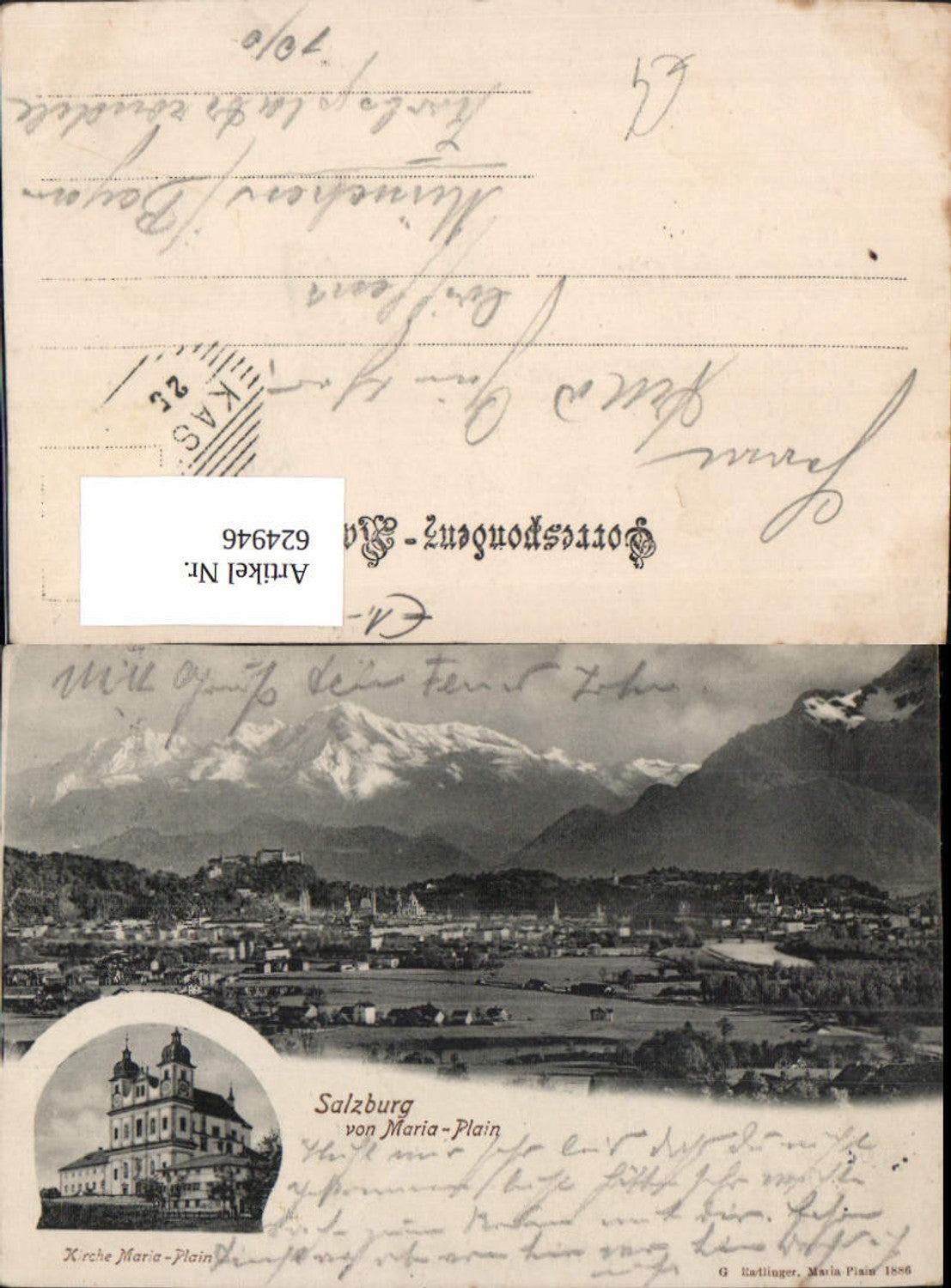 624946,Multi-image postcard Salzburg of Maria Plain pilgrimage church