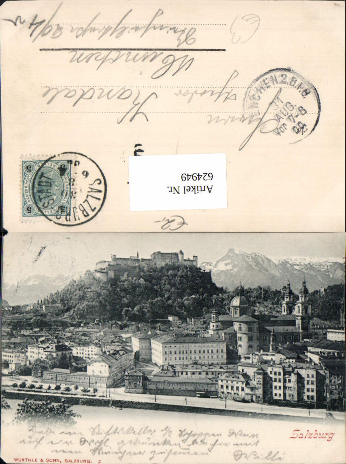 624949, Salzburg view with Hohensalzburg Fortress