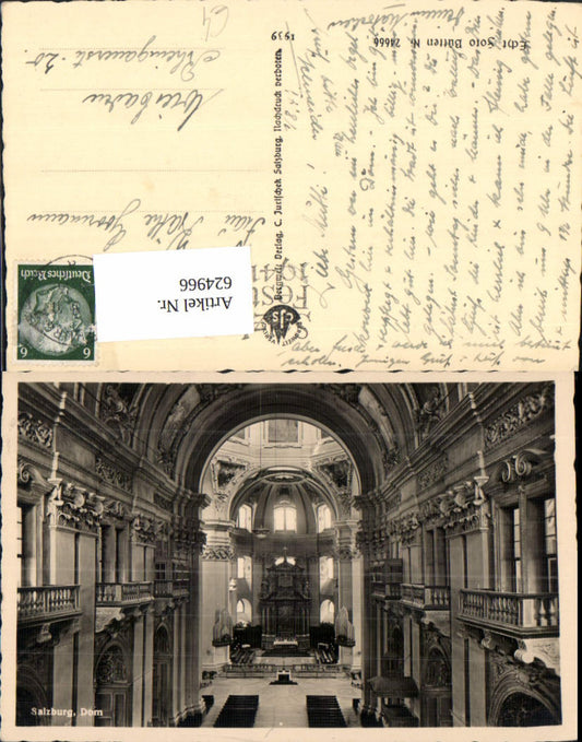 624966, Photo Ak Salzburg Cathedral Interior view