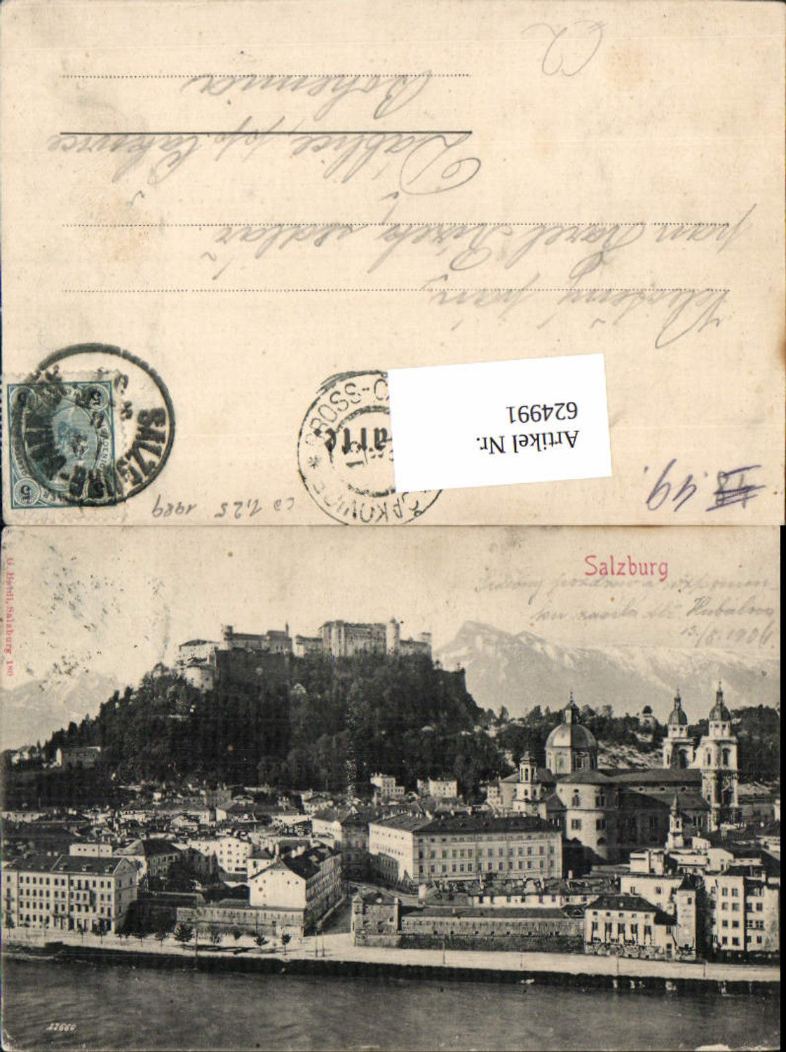 624991, Salzburg view with Hohensalzburg Fortress