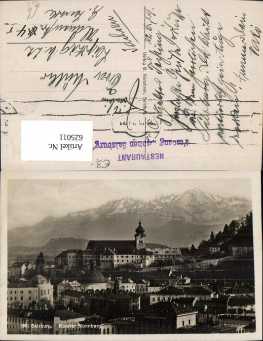 625011, Photo Ak Salzburg Nonnberg Monastery