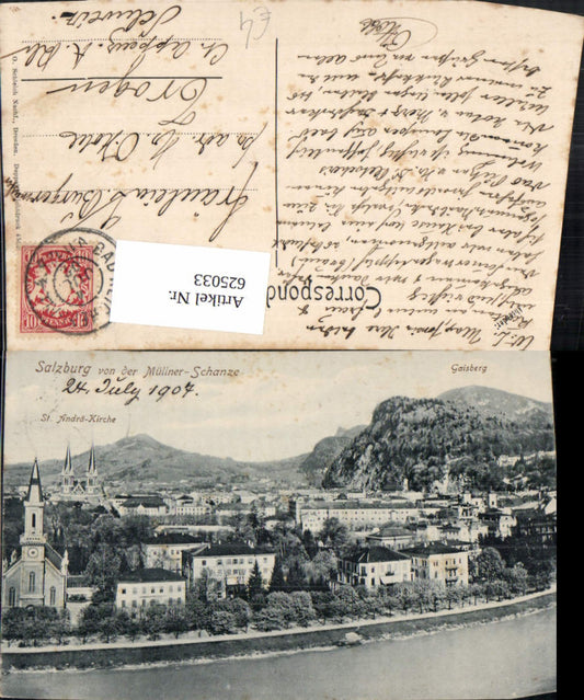 625033, Salzburg vd Müllner-Schanze Gaisberg 1907