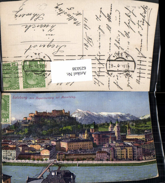 625038, Salzburg from Kapuzinerberg with Mozartsteg bridge