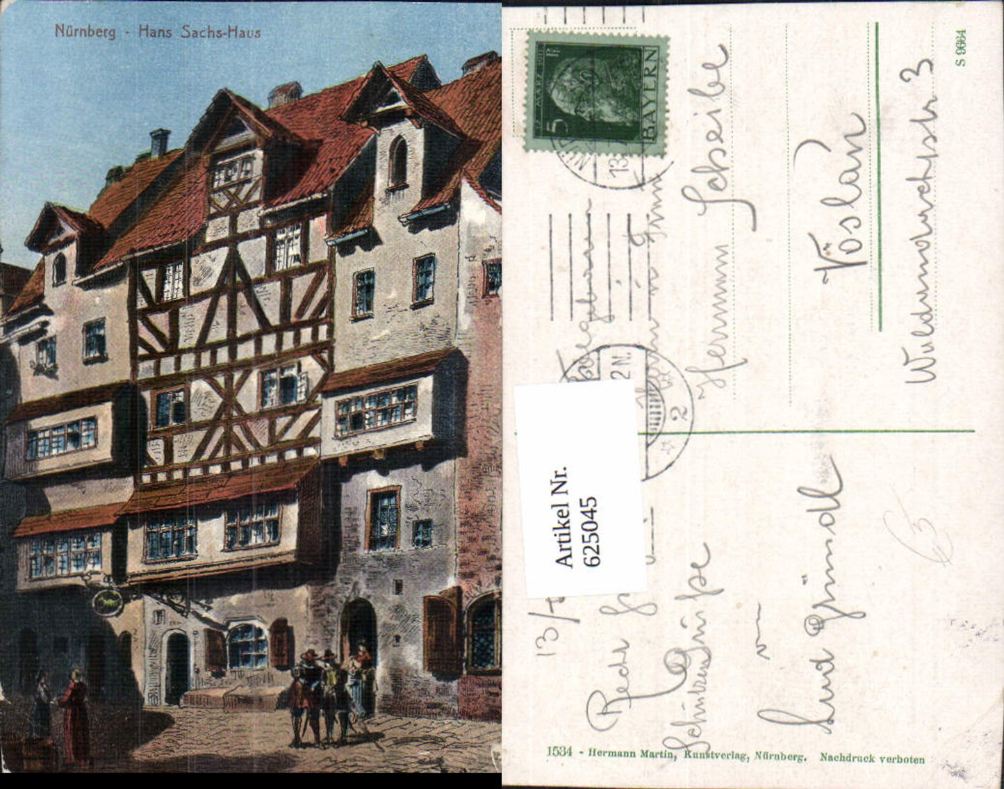 625045,Künstler Ak Nürnberg Hans Sachs-Haus
