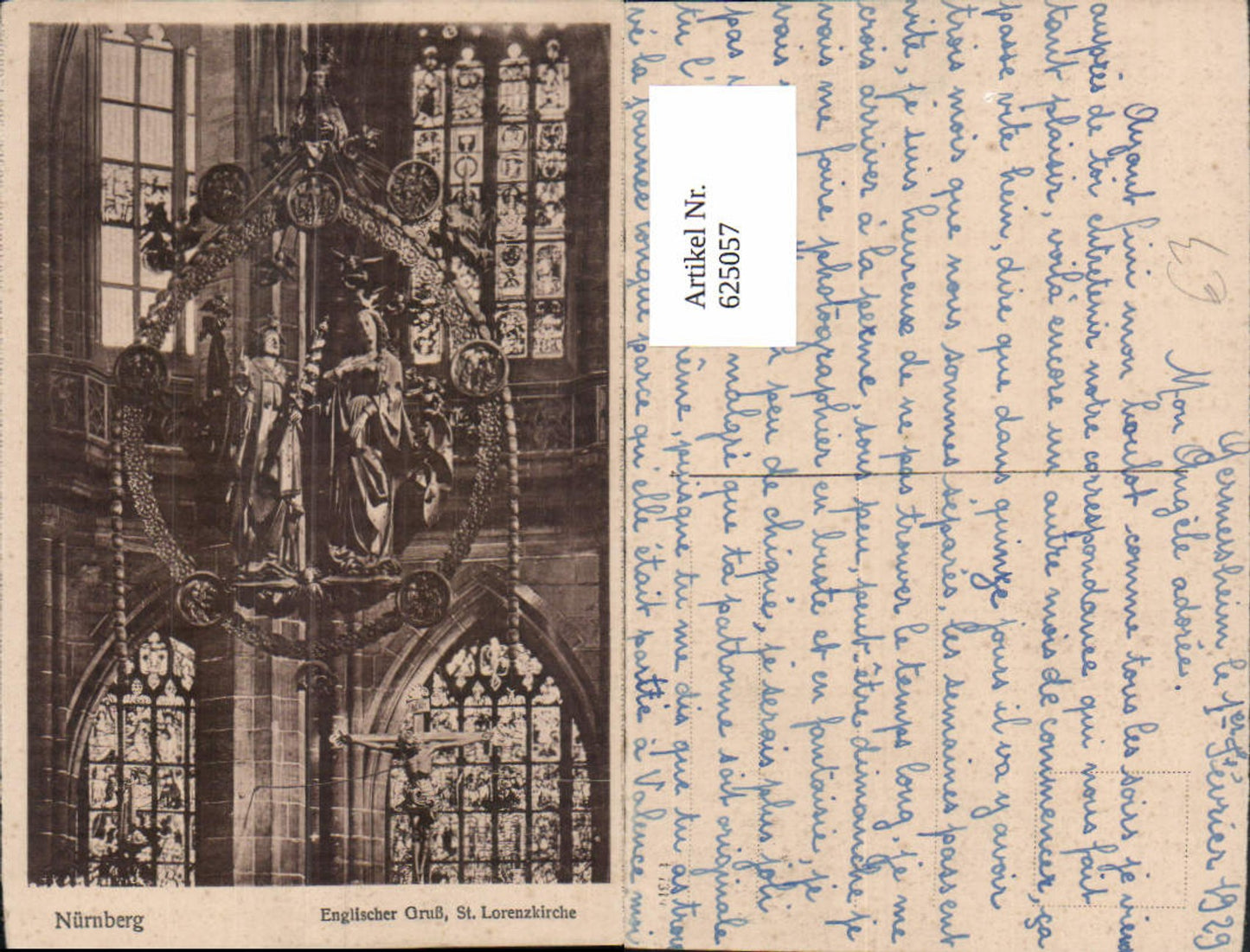 625057,Nürnberg Englischer Gruß St Lorenzkirche Kirche Detailansicht