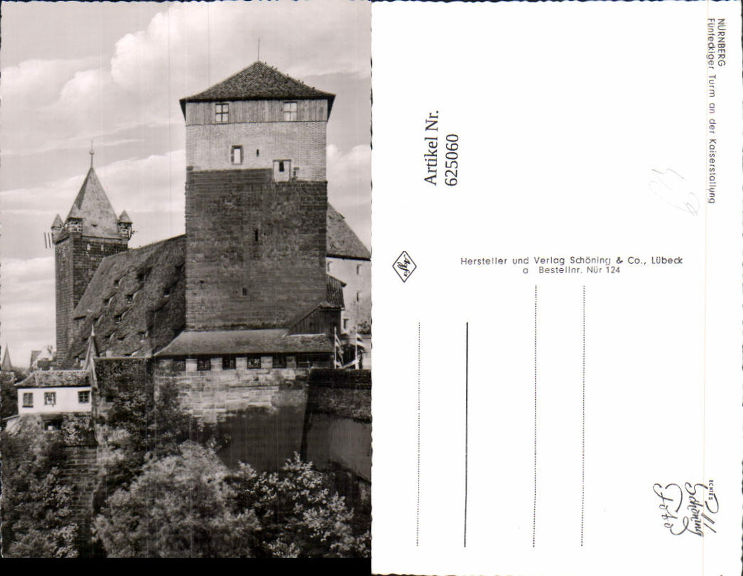 625060,Foto Ak Nürnberg Fünfeckiger Turm a. d. Kaiserstallung