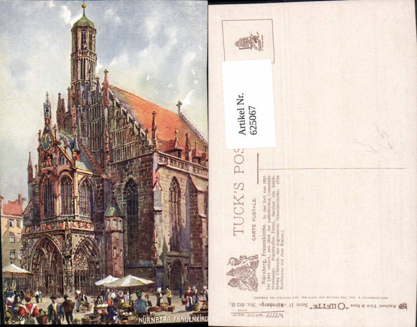 625067,Künstler Ak Nürnberg Frauenkirche Kirche pub Raphael Tuck Sons 612B