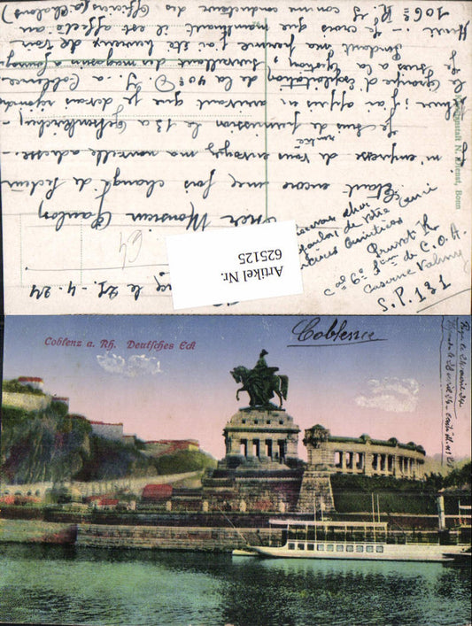 625125,Koblenz Coblenz a. Rhein Deutsches Eck Schiff