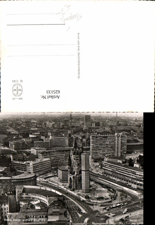 625133,Fliegeraufnahme Berlin Kaiser-Wilhelm-Gedächtniskirche Kirche