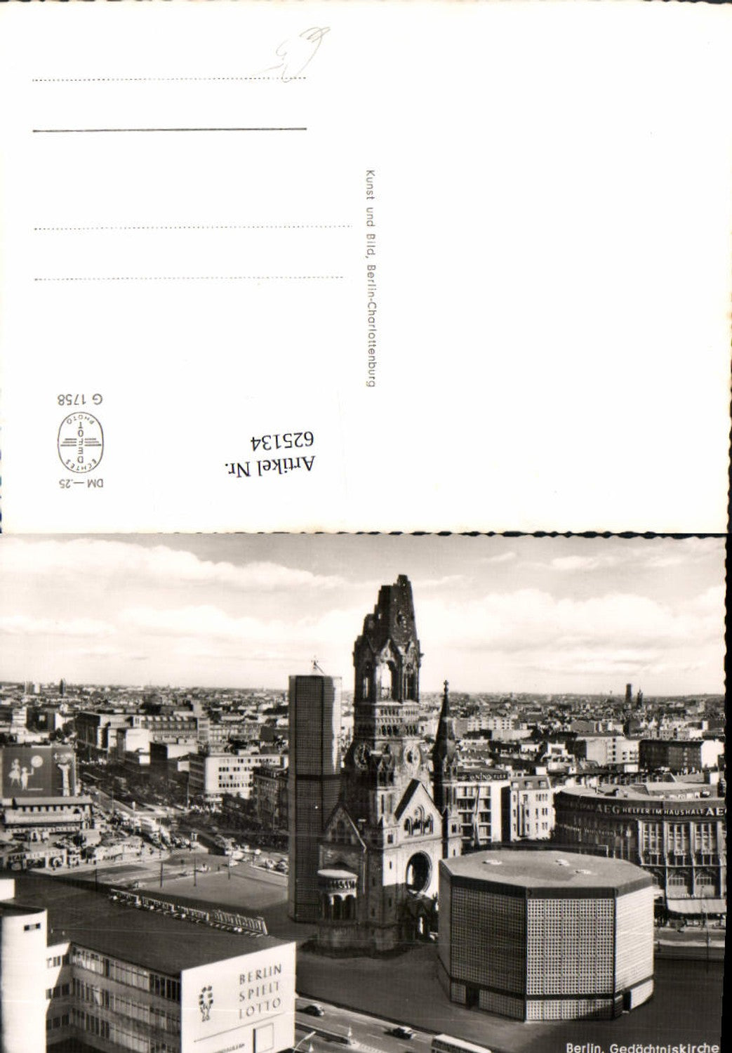 625134,Foto Ak Berlin Gedächtniskirche Kirche