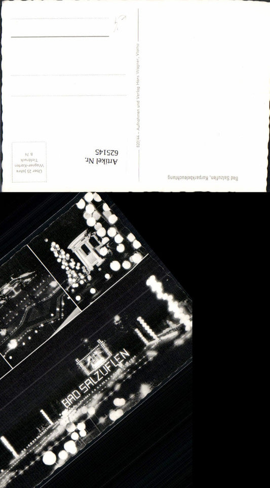 625145,Mehrbild Ak Bad Salzuflen Kurparkbeleuchtung Kurpark b. Nacht