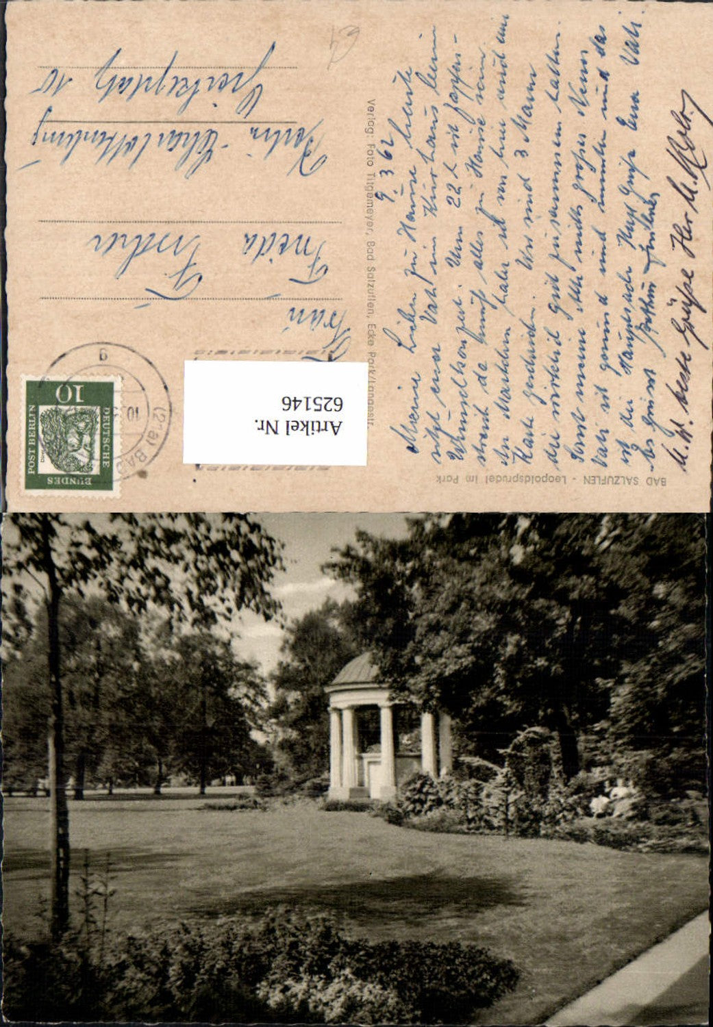 625146,Bad Salzuflen Leopoldsprudel im Park Tempel