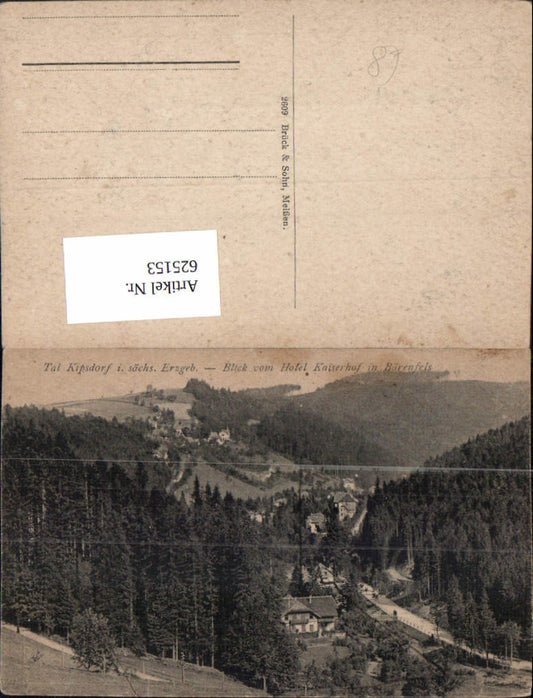 625153,Kipsdorf Altenberg Erzgebirg Blick v. Hotel Kaiserhof i. Bärenfels