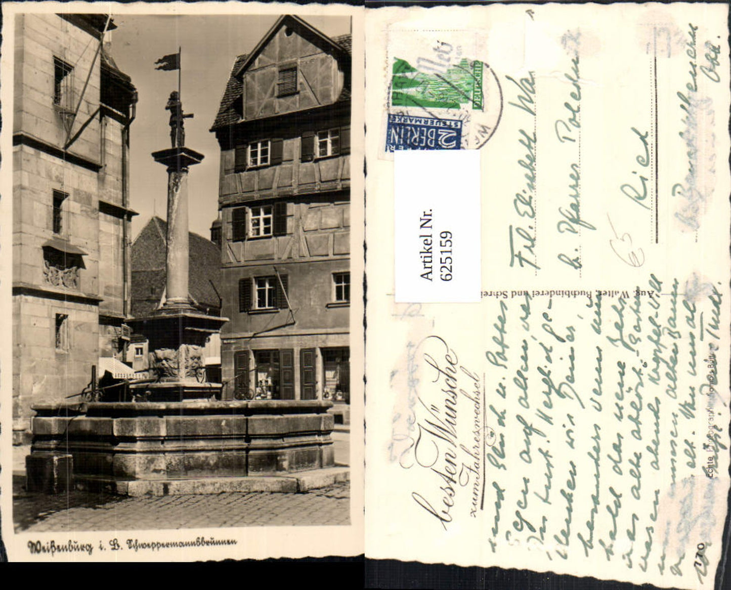 625159, Photo Ak Weißenburg in Bayern Schweppermannsbrunnen