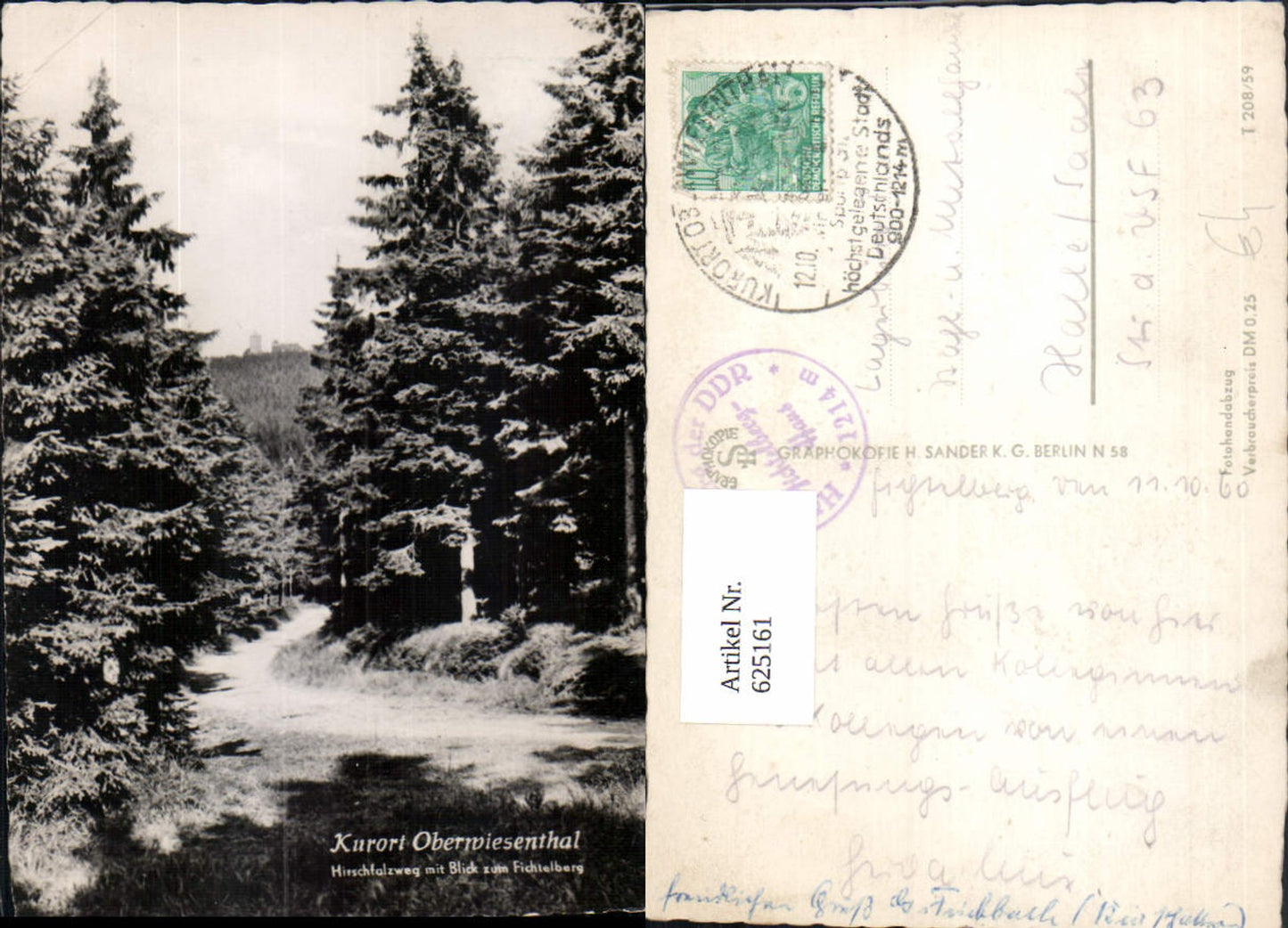 625161,Oberwiesenthal Hirschfalzweg m. Blick auf Fichtelberg