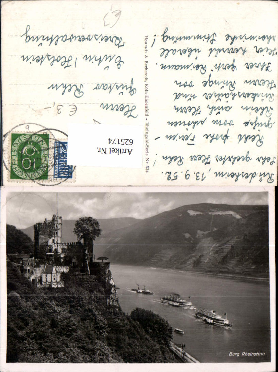 625174,Burg Rheinstein Schiffe Dampfer