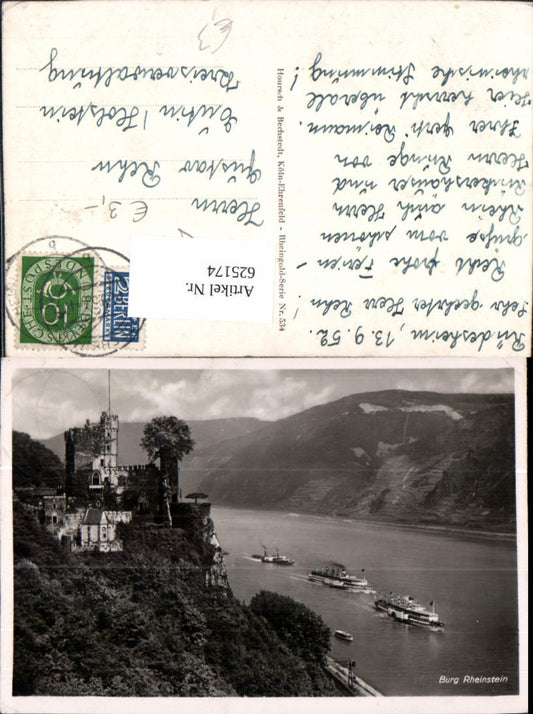 625174,Burg Rheinstein Schiffe Dampfer