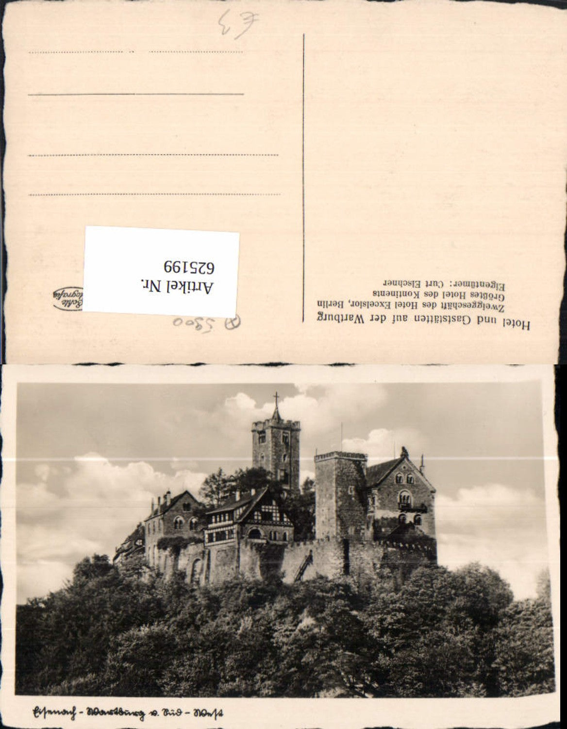 625199,Foto Ak Eisenwart Die Wartburg v. Süd-West Burg