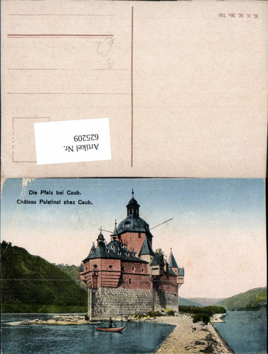 625209,Die Pfalz b. Caub Chateau Palatinat chez Caub Boot