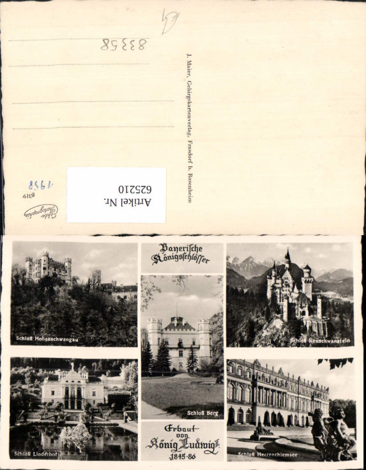 625210,Mehrbild Ak Bayern Königschlösser Schloss Hohenschwangau Neuschwanstein Linderhof