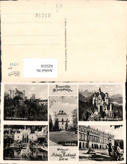 625210,Mehrbild Ak Bayern Königschlösser Schloss Hohenschwangau Neuschwanstein Linderhof