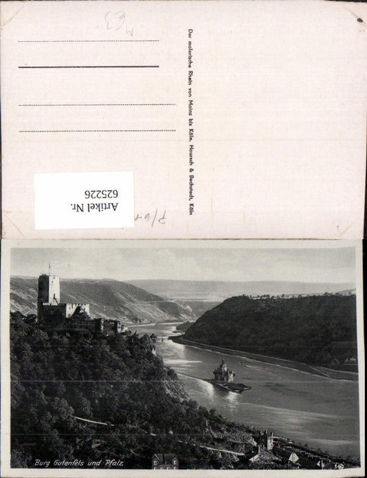625226,Burg Gutenfels u. Pfalz b. Caub Kaub