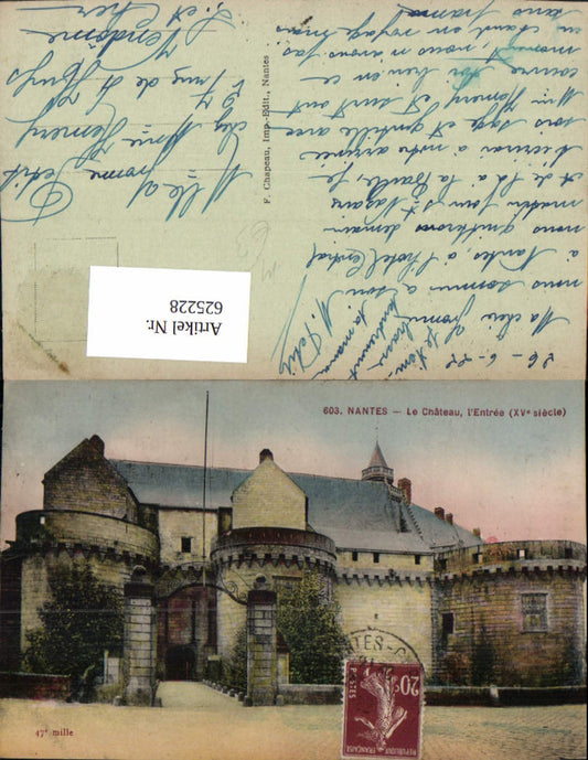 625228,Nantes Le Chateau l Entree Schloss Eingang France
