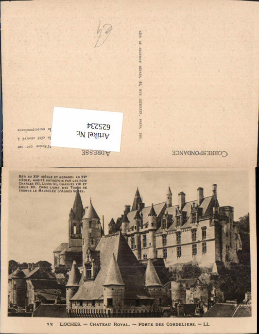 625234,Loches Chateau Royal Porte de Cordeliers Schloss France