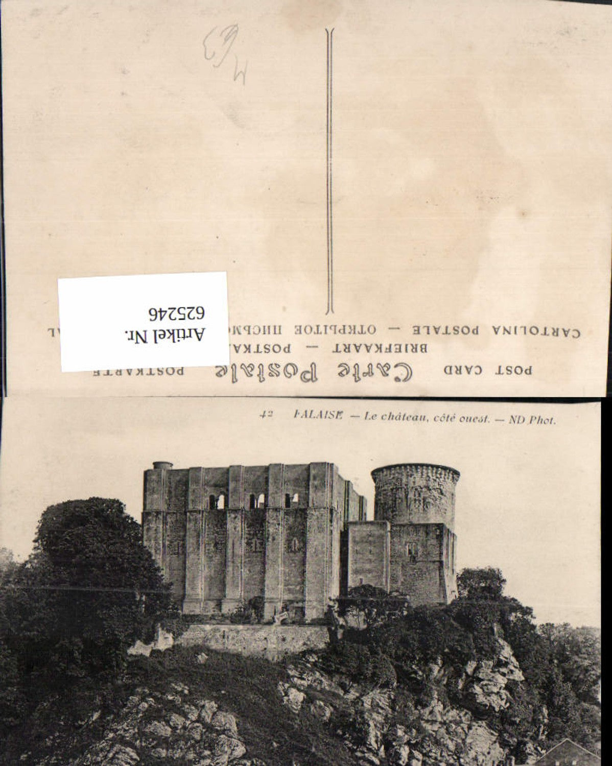 625246,Falaise Le chateau cote ouest Schloss France