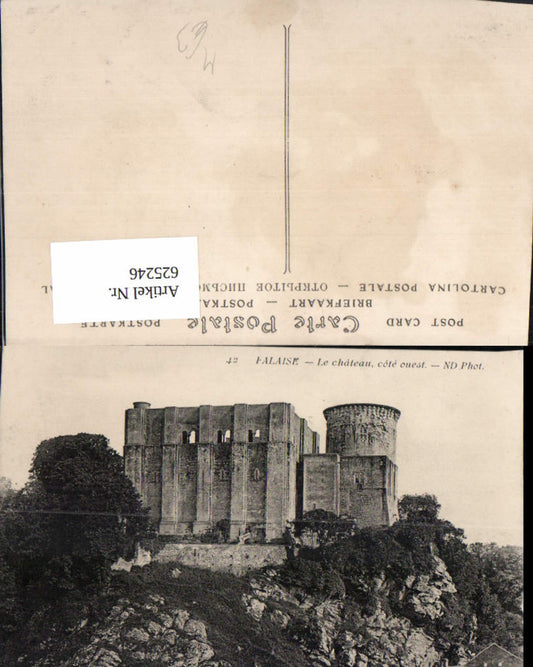 625246,Falaise Le chateau cote ouest Schloss France