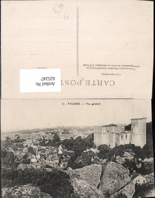 625247,Falaise Vue generale Le Chateau Schloss France