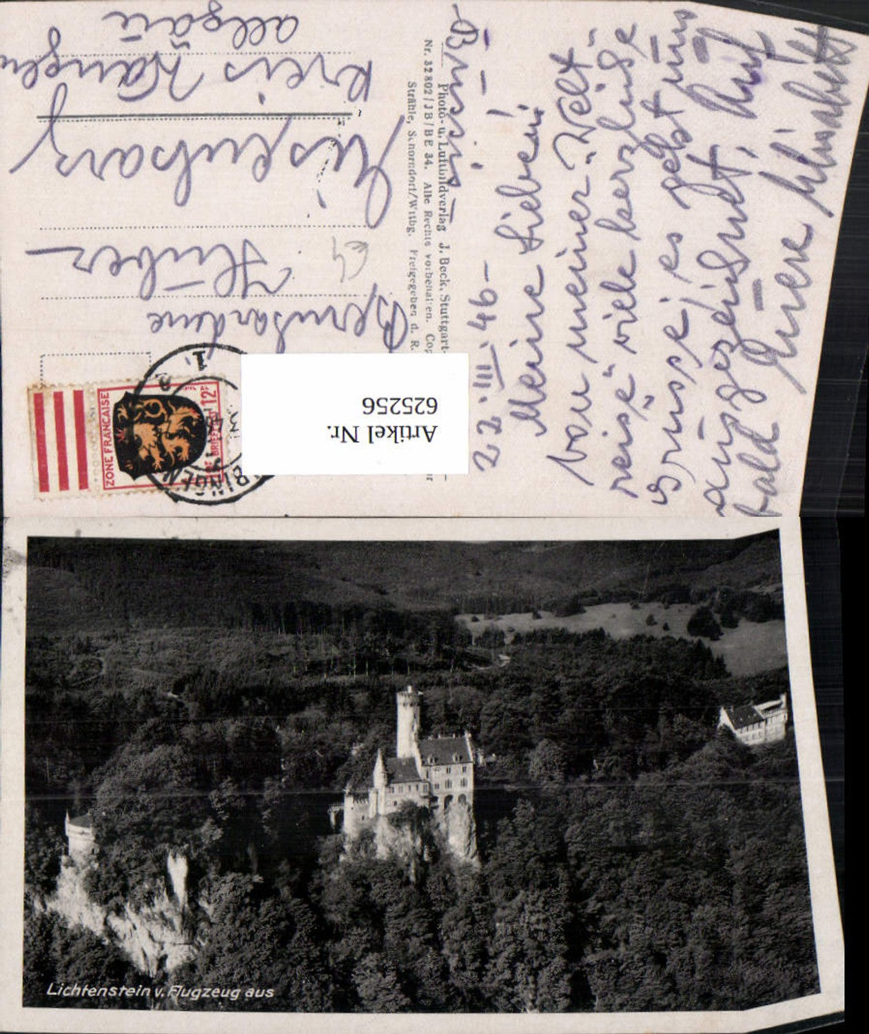 625256,Lichtenstein v. Flugzeug aus Schloss Burg
