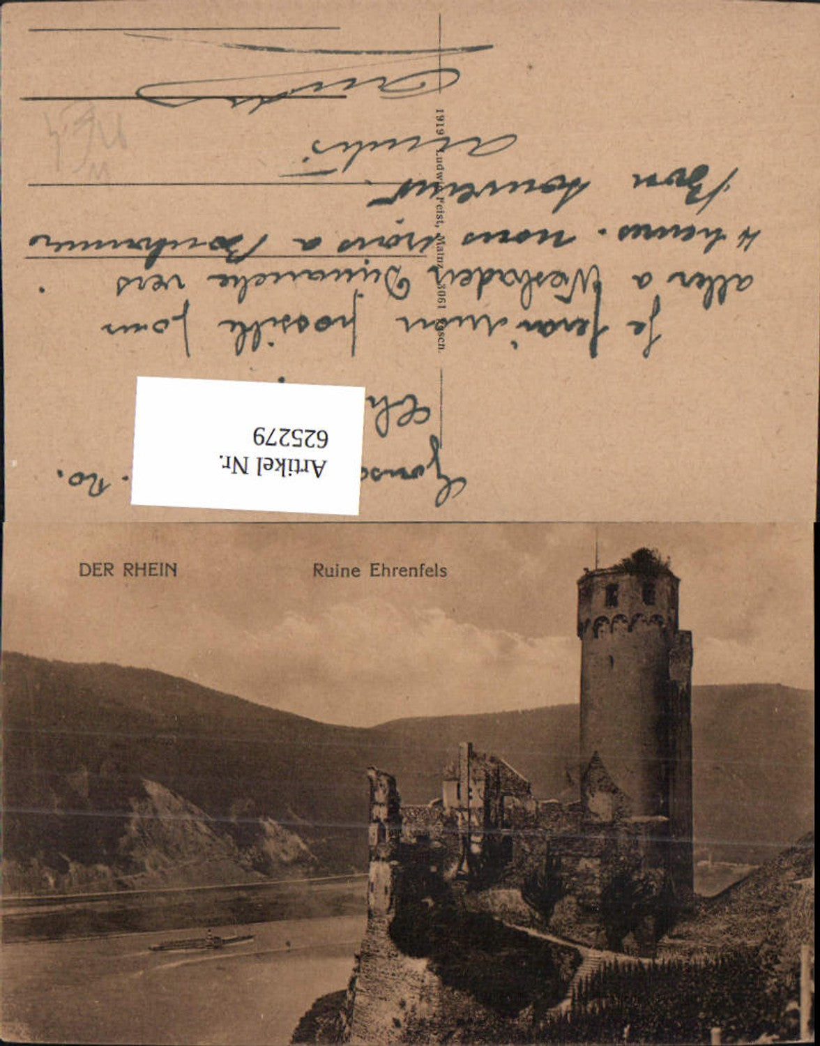 625279,Der Rhein Ruine Ehrenfels Rüdesheim am Rhein